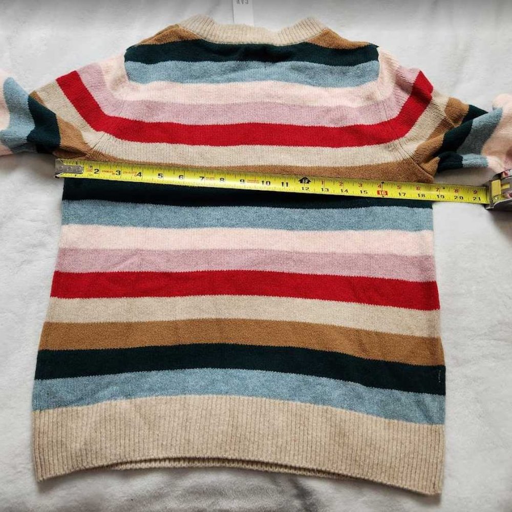 New women's Gap happy stripe CashSoft crewneck colorful stripe sweater - Picture 8 of 11